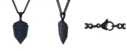 C&C Jewelry Macy's Men's Shield Pendant Necklace in Two-Tone Stainless Steel
